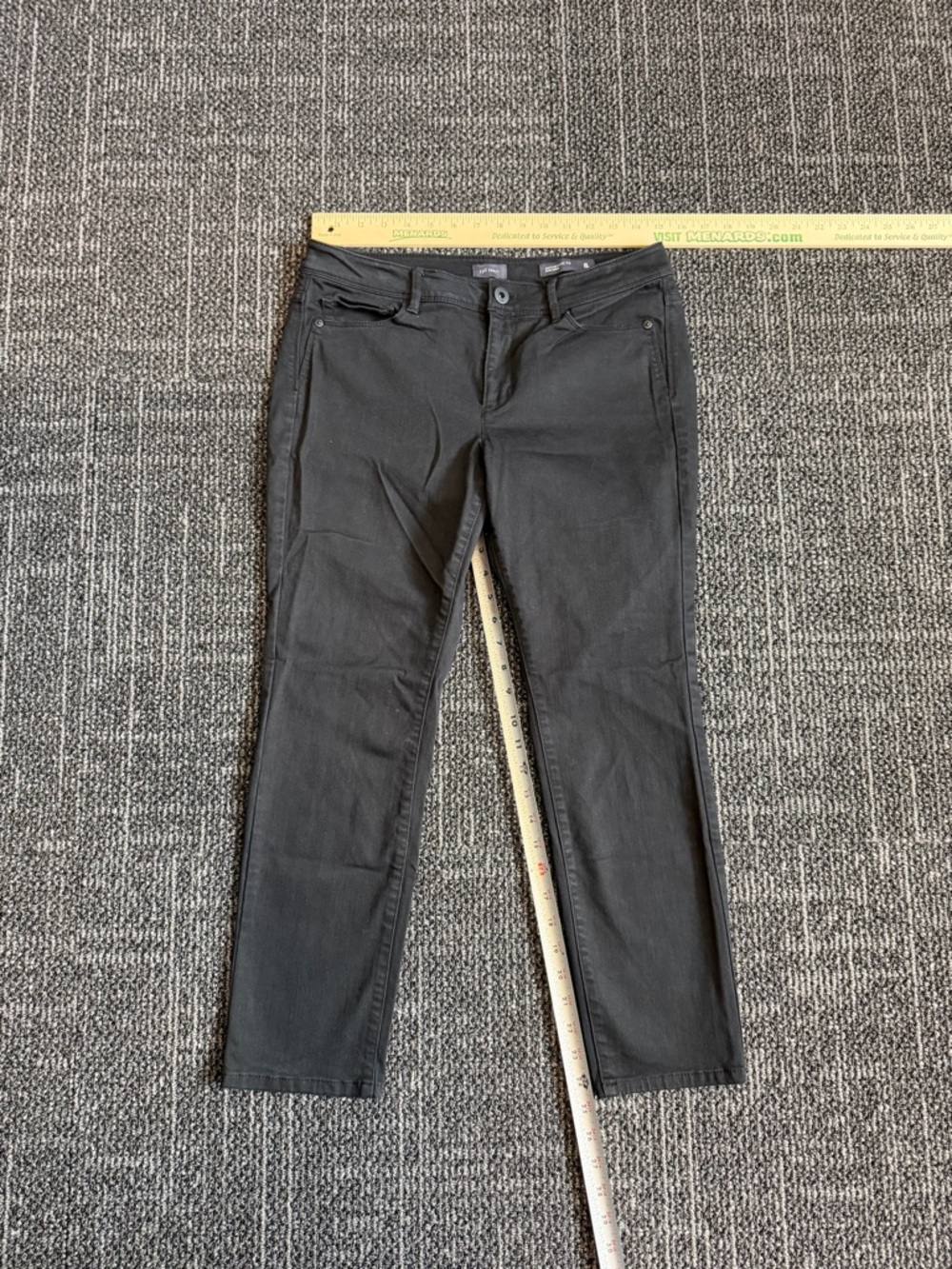 J. Jill Denim Women's Black Authentic Fit Slim Ankle Skinny Jeans Size 8 Petite